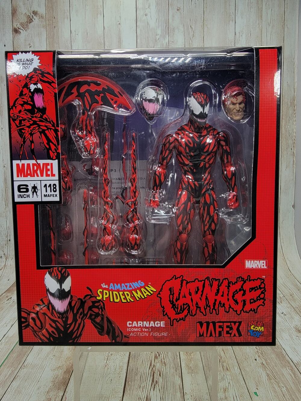Medico toy Mafex 118 The Amazing Spiderman Carnage Comic Ver Figure - Marvel